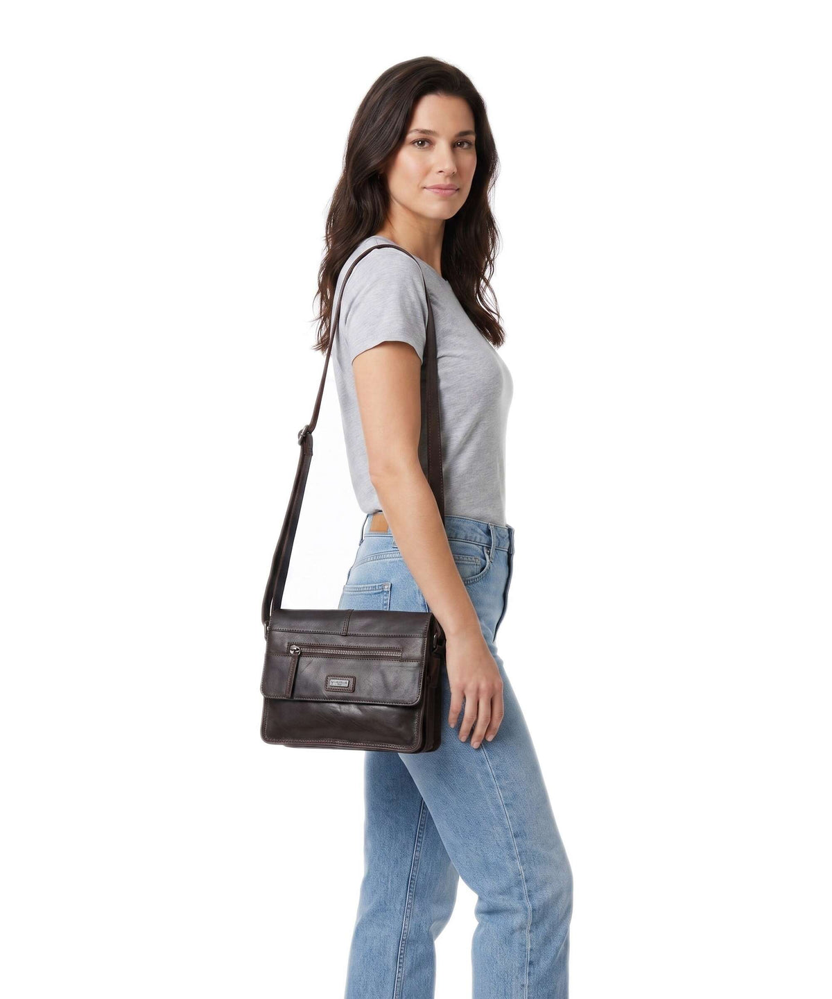 Spikes & Sparrow Bronco Crossbody bag dark brown