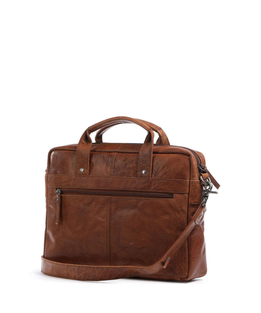 Spikes & Sparrow Bronco Briefcase brandy