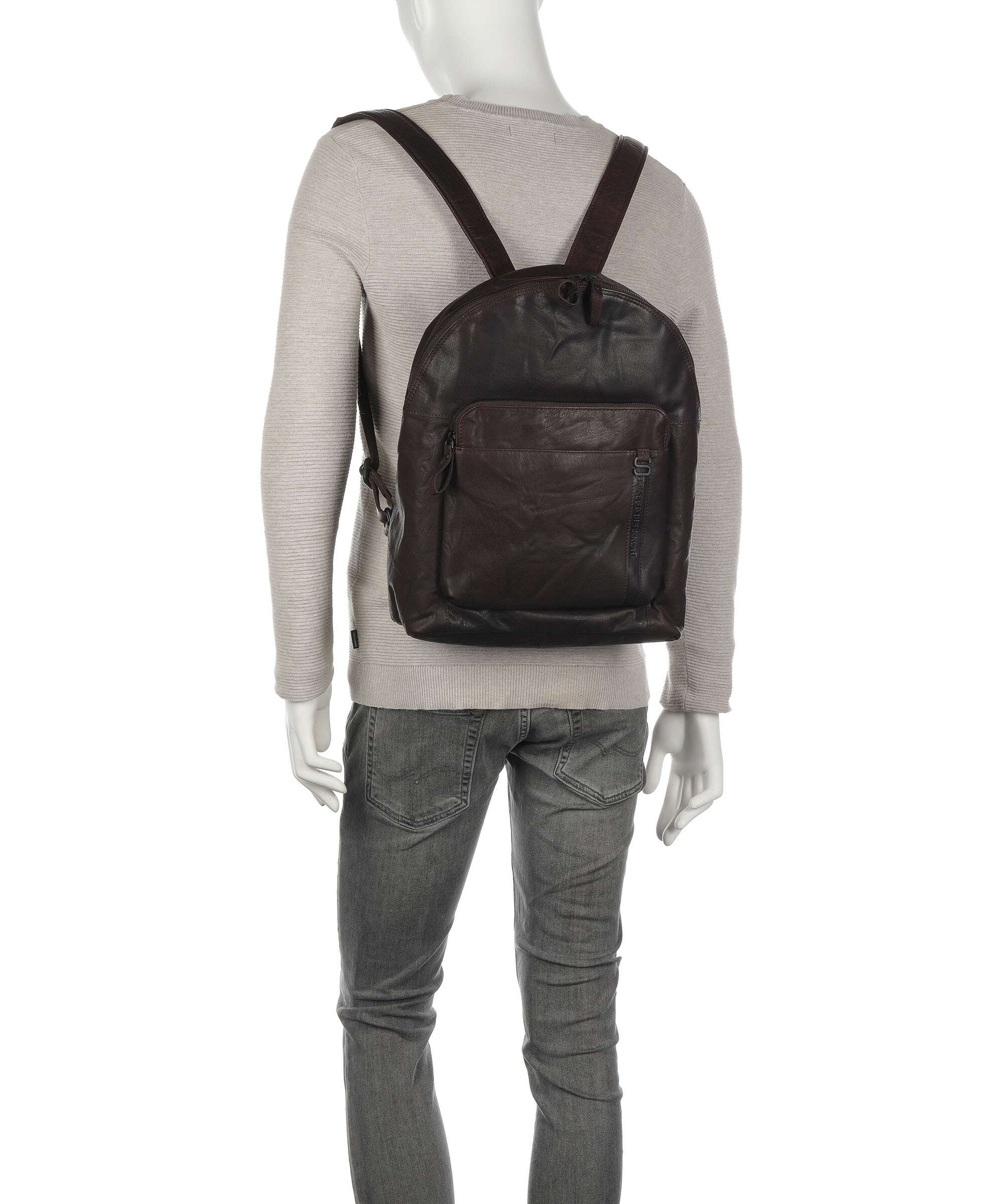 Spikes & Sparrow Bronco Laptop backpack dark brown
