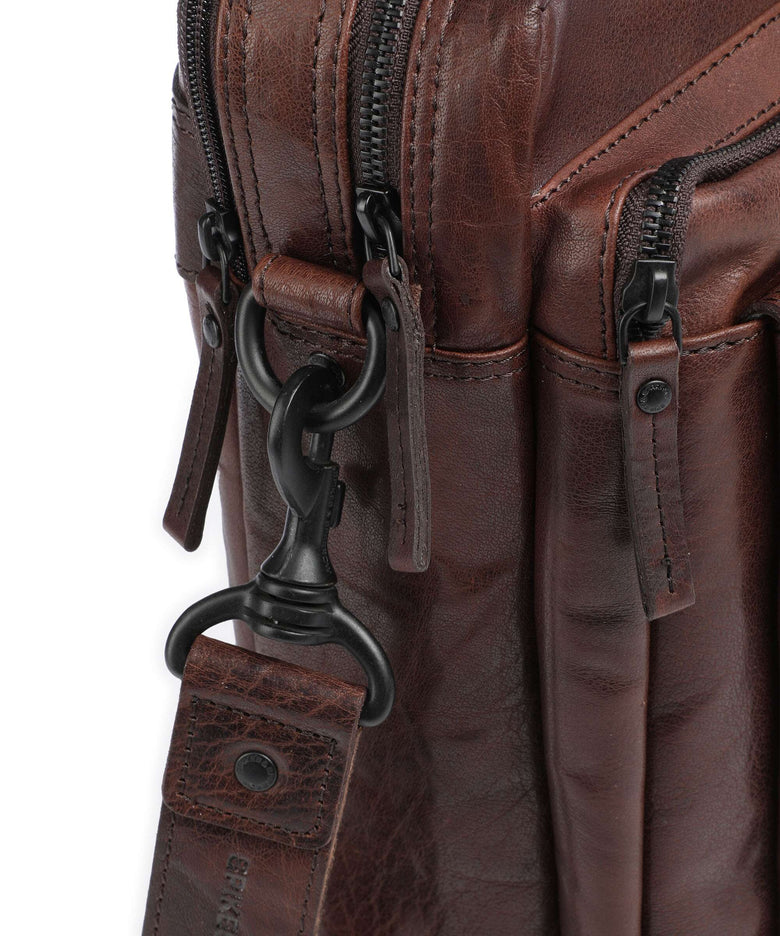 Spikes & Sparrow Bronco Briefcase dunkelbraun