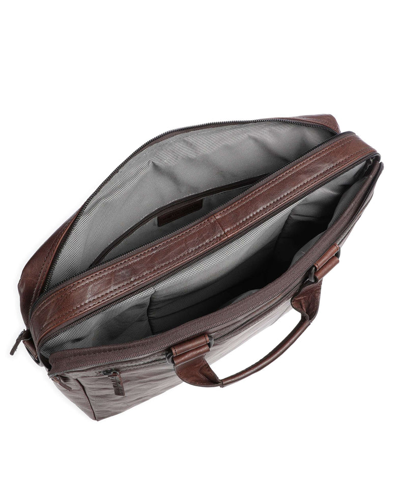 Spikes & Sparrow Bronco Briefcase dunkelbraun