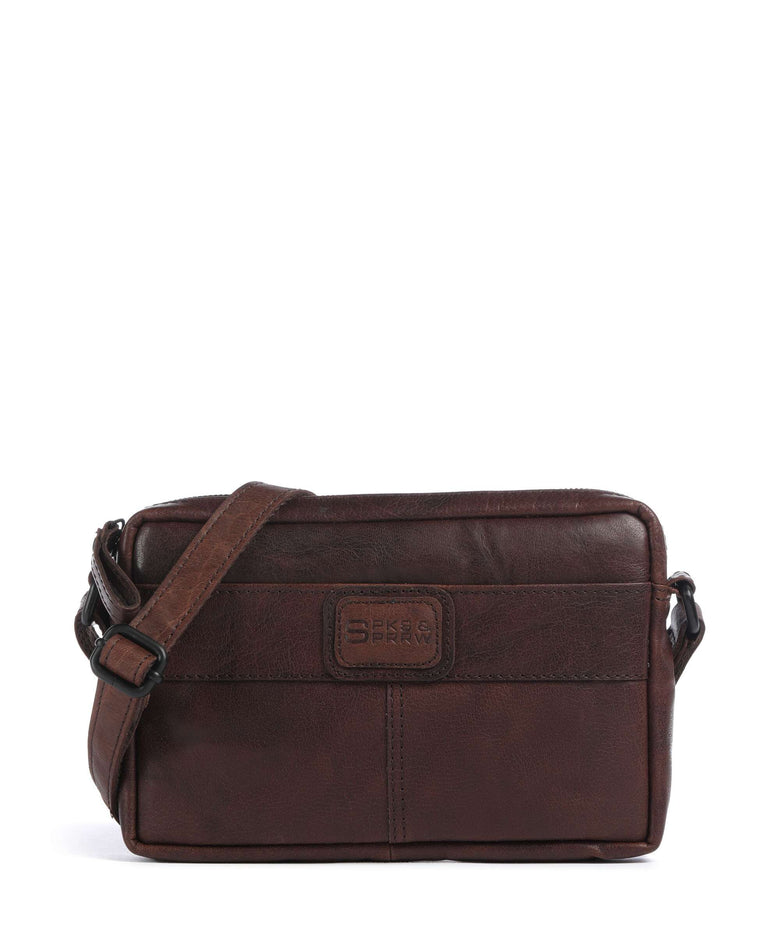 Spikes & Sparrow Bronco Eva Crossbody bag dunkelbraun