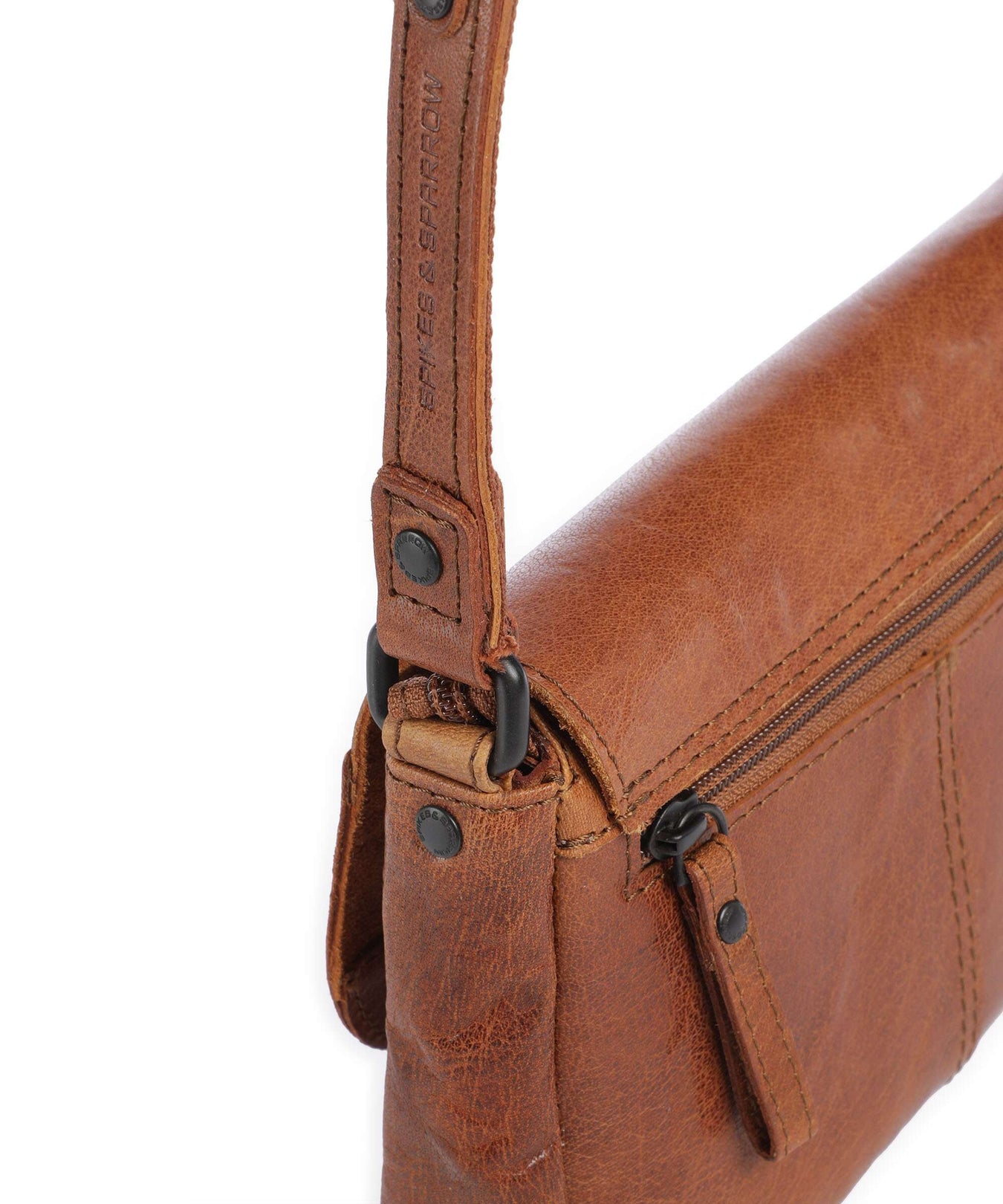 Spikes & Sparrow Bronco Linne Crossbody bag brandy