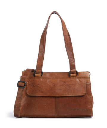 Spikes & Sparrow Bronco Amity Schultertasche brandy