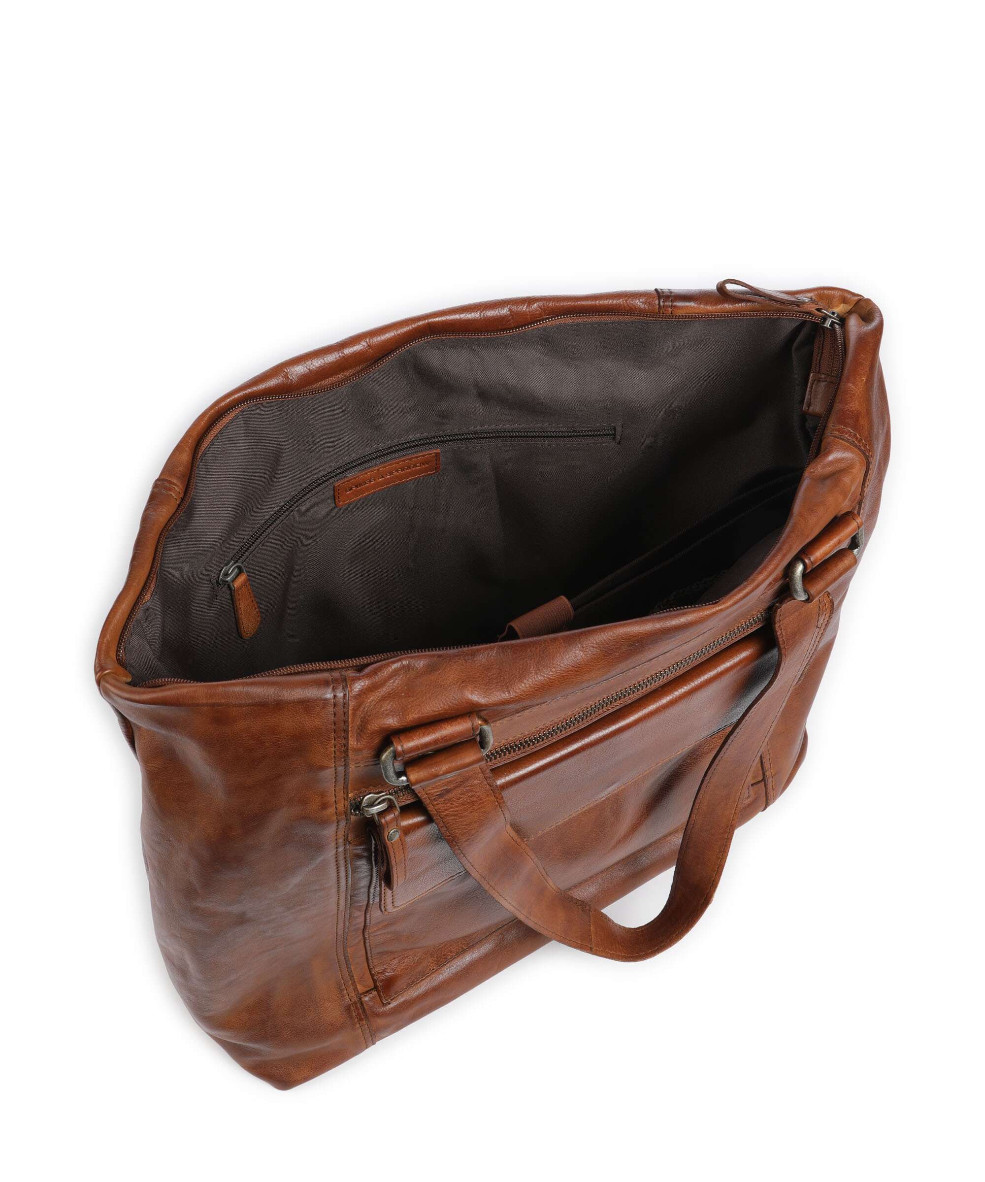 Spikes & Sparrow Apache Amina Briefcase brandy