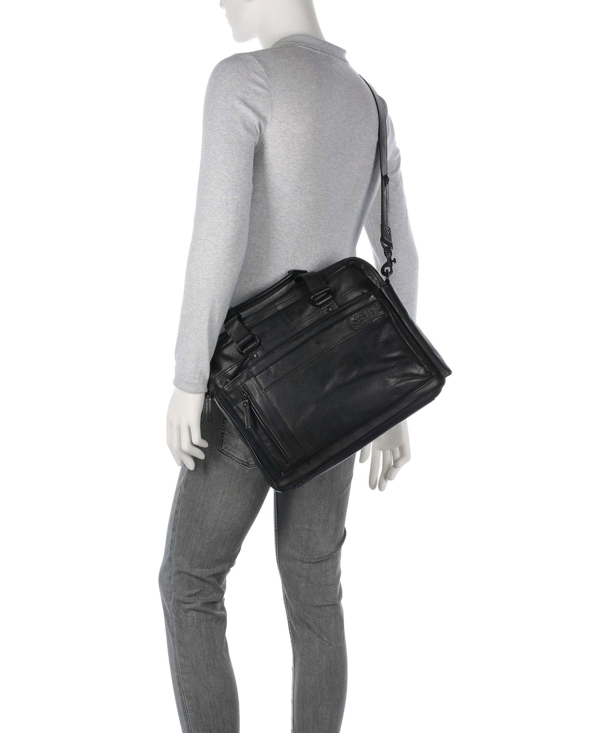 Spikes & Sparrow Apache Brutus Briefcase schwarz