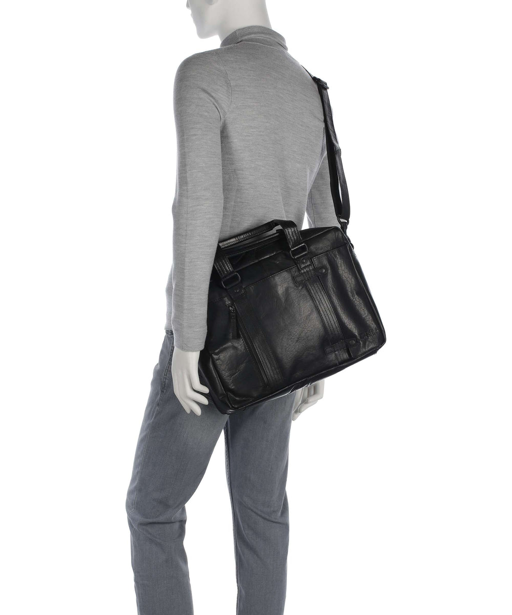 Spikes & Sparrow Bronco Dexter Briefcase black