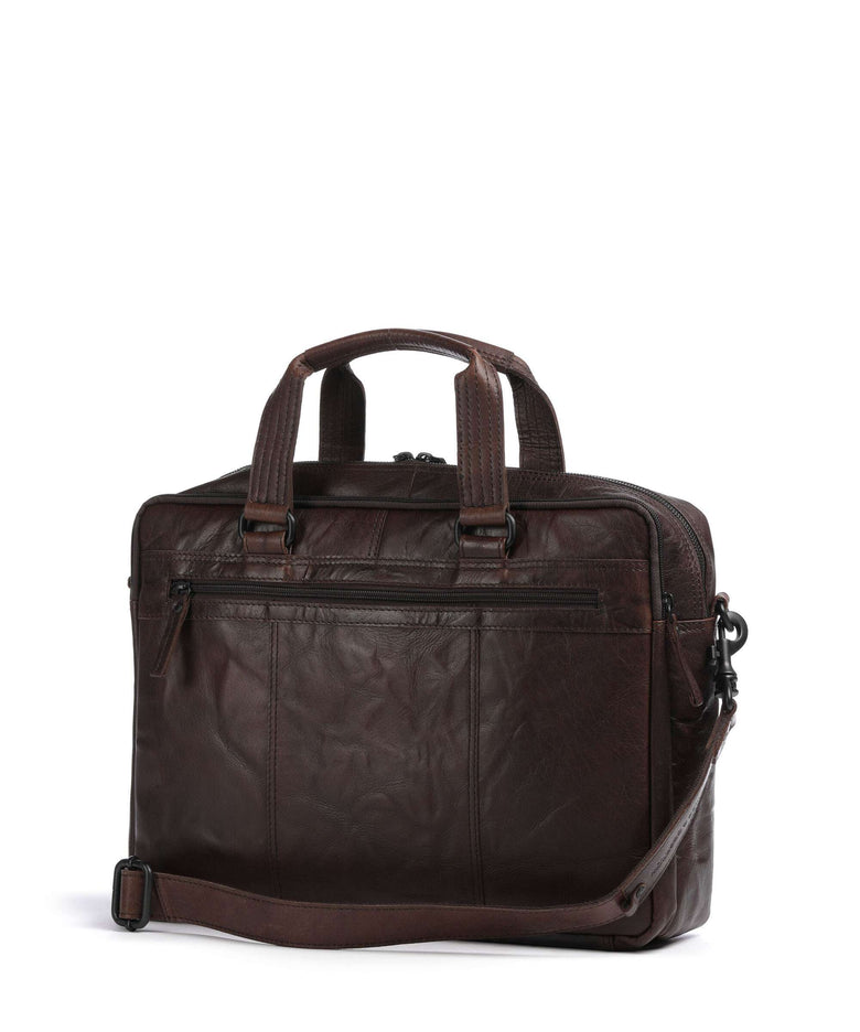 Spikes & Sparrow Bronco Dexter Briefcase dark brown