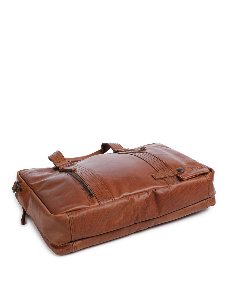 Spikes & Sparrow Bronco Dexter Briefcase brandy