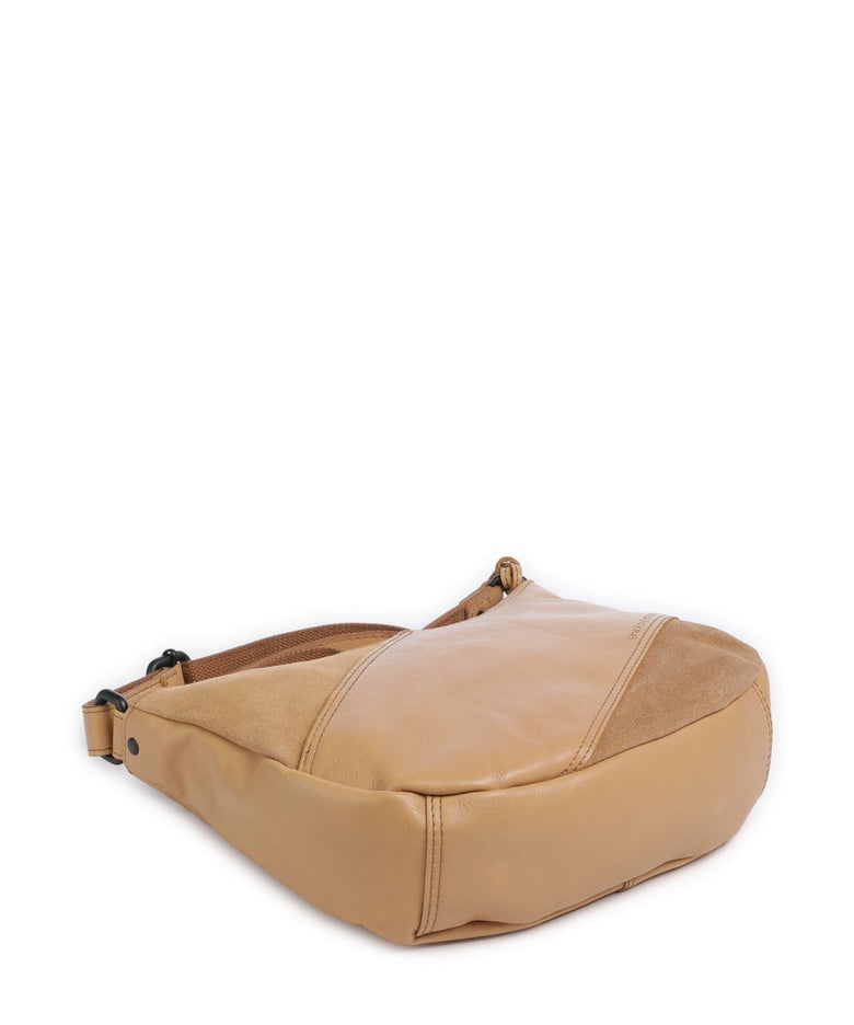 Spikes & Sparrow Suede Mix Lorain Crossbody bag camel