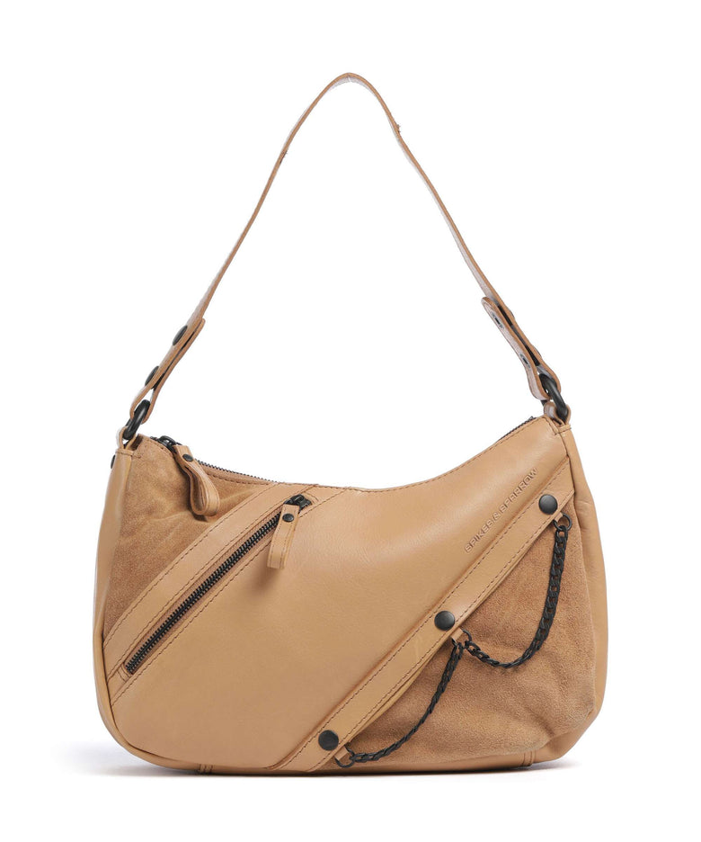 Spikes & Sparrow Suede Mix Jadeline Shoulder bag camel