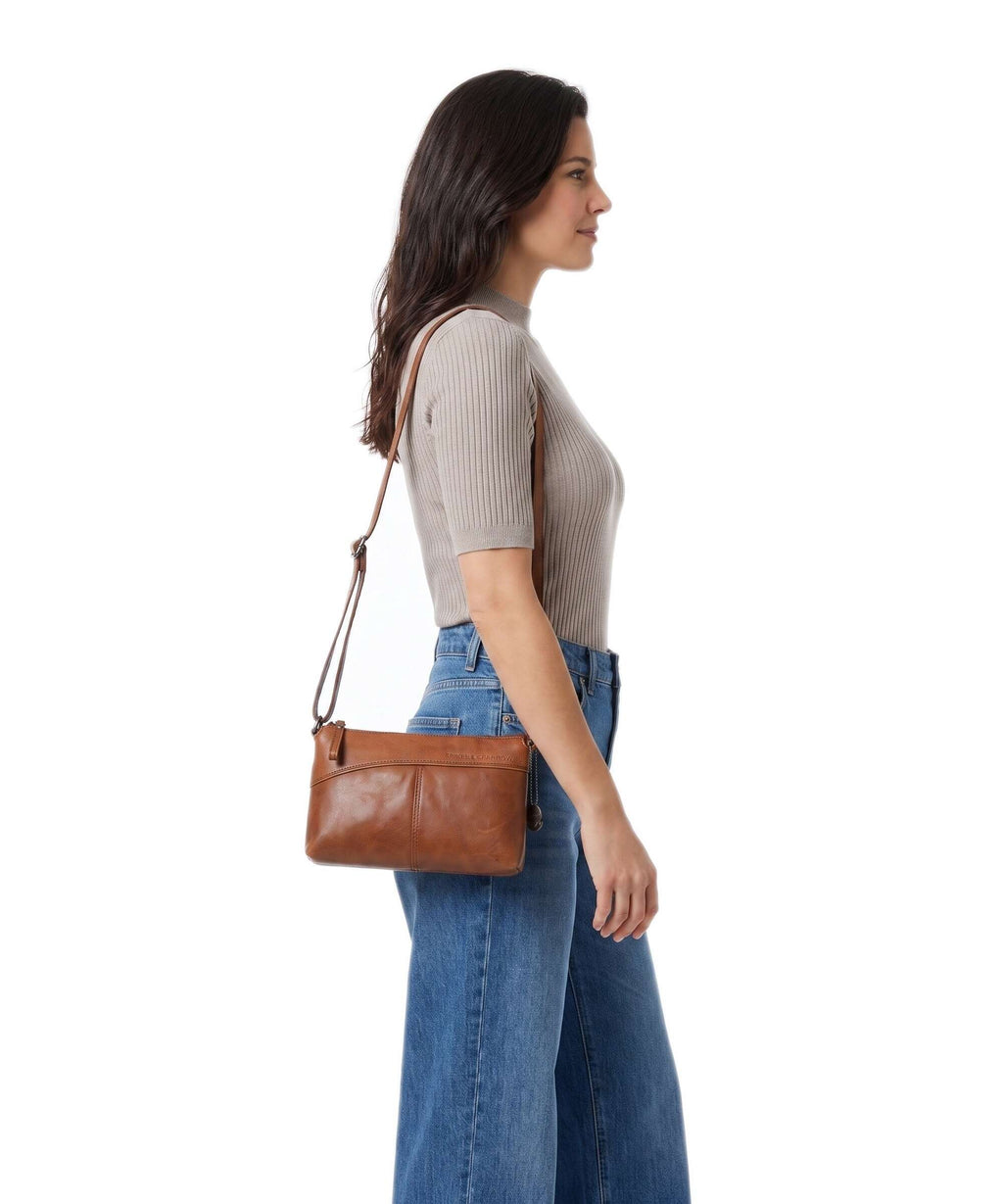 Spikes & Sparrow Bronco Merlin Crossbody bag brandy