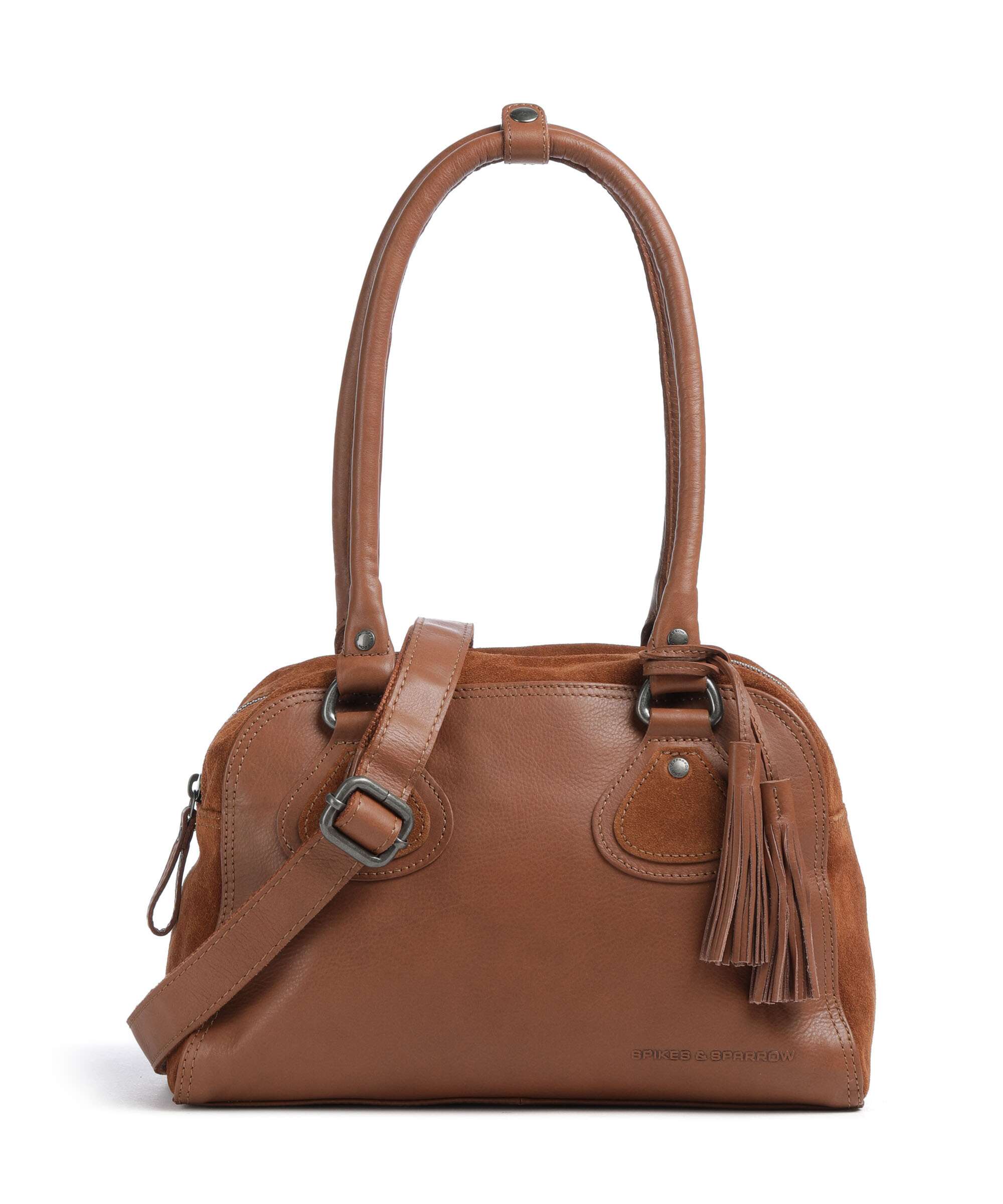 Spikes & Sparrow Suede Mix Sienna Shoulder bag mocca