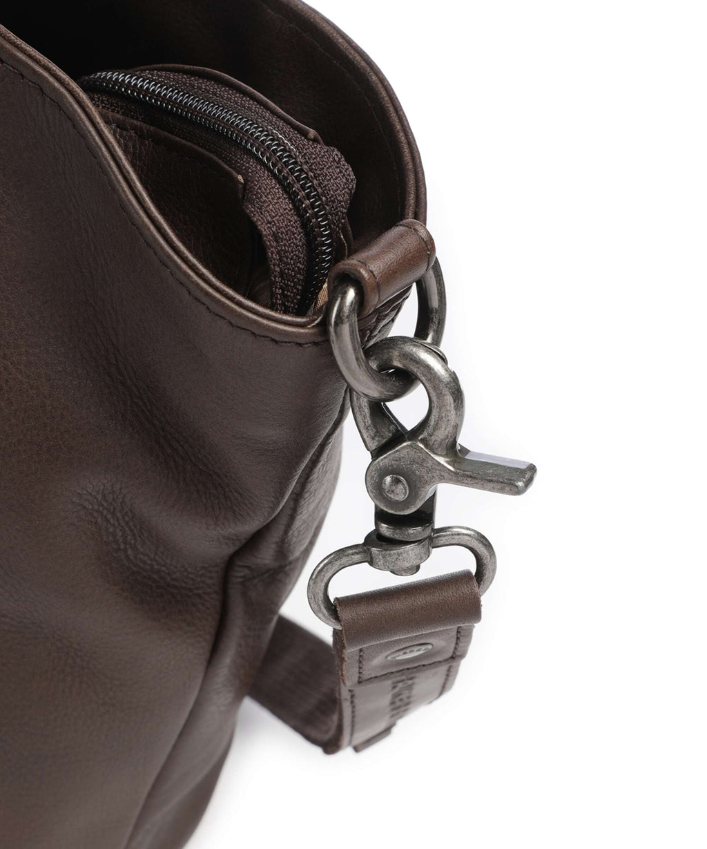 Spikes & Sparrow Woven Patty Hobo bag dark brown