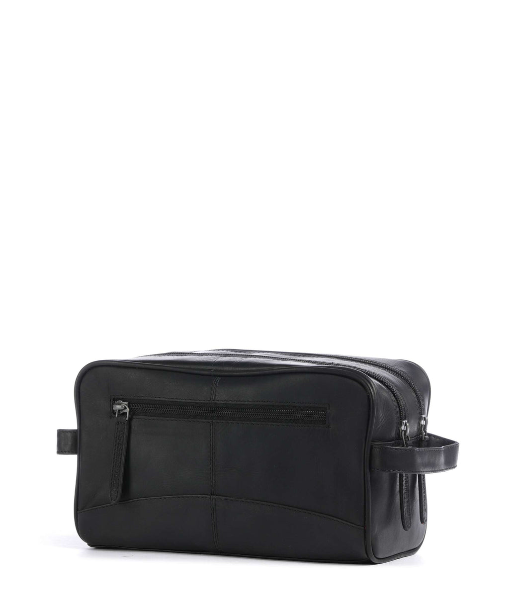 The Chesterfield Brand Wax Pull Up Cow Stacey Toiletry bag black