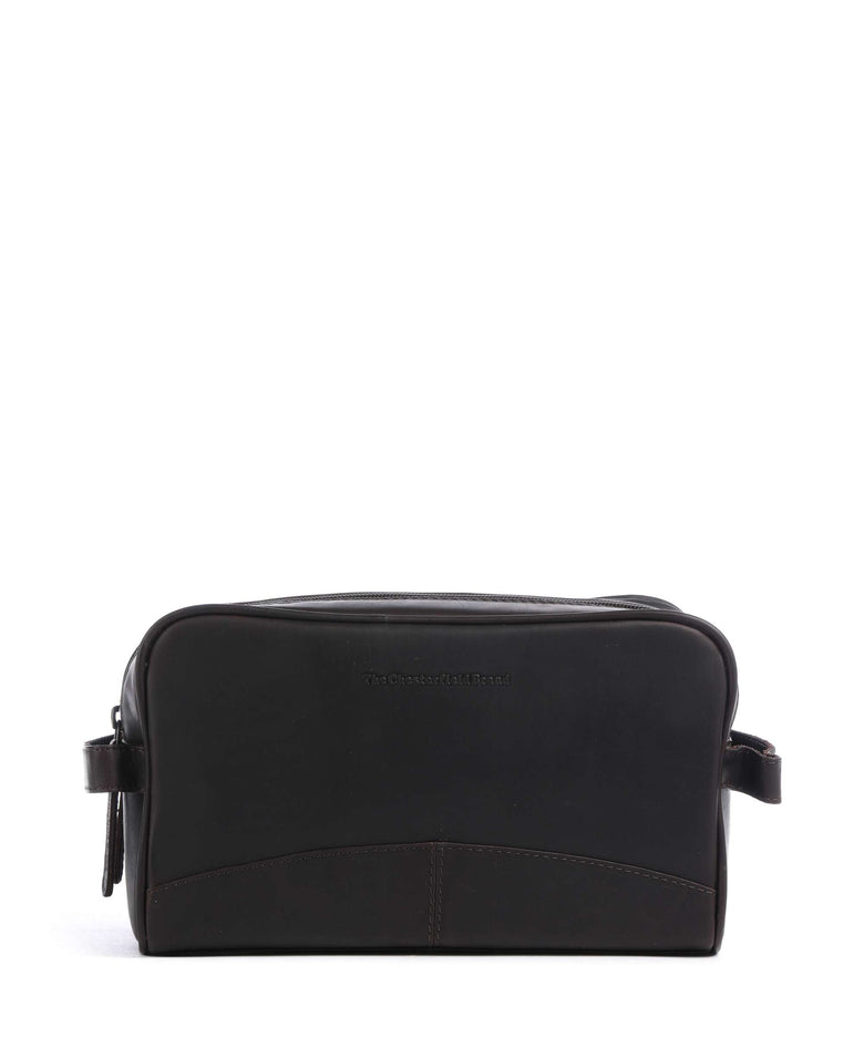 The Chesterfield Brand Cow Wax Pull Up Stacey Toiletry bag brown