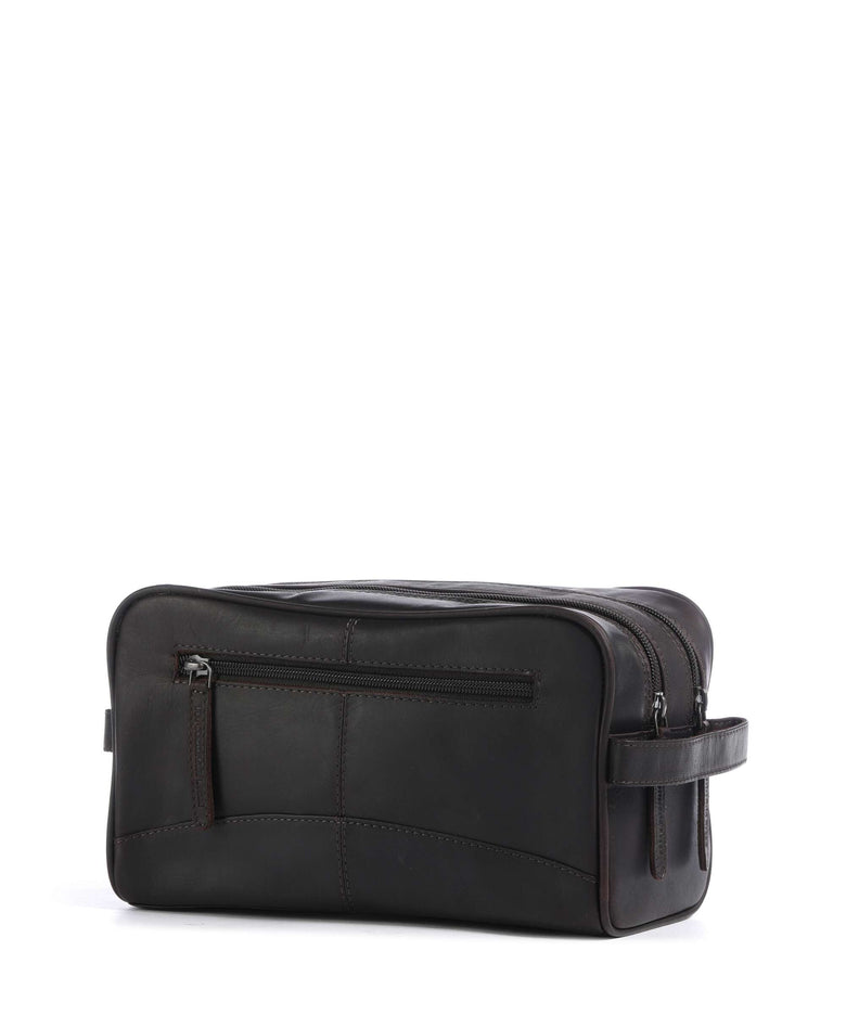 The Chesterfield Brand Cow Wax Pull Up Stacey Toiletry bag brown