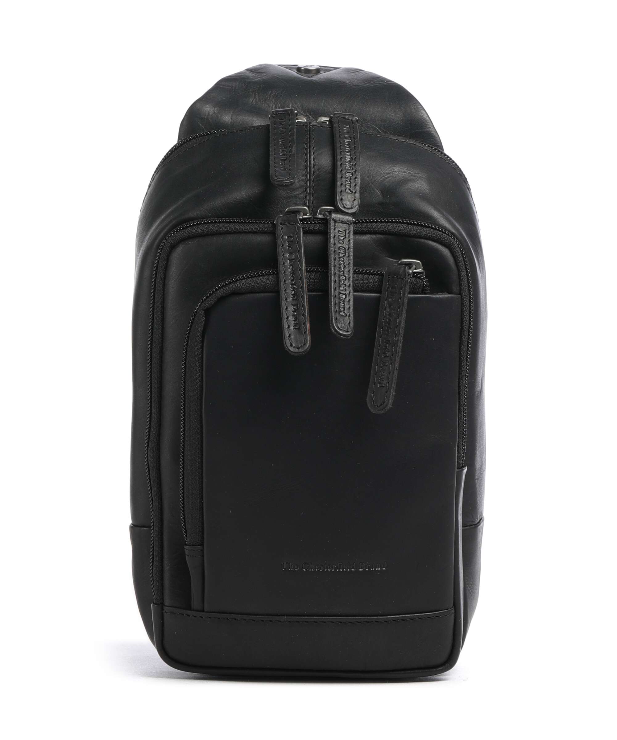 The Chesterfield Brand Wax Pull Up Cow Riga Sling bag black