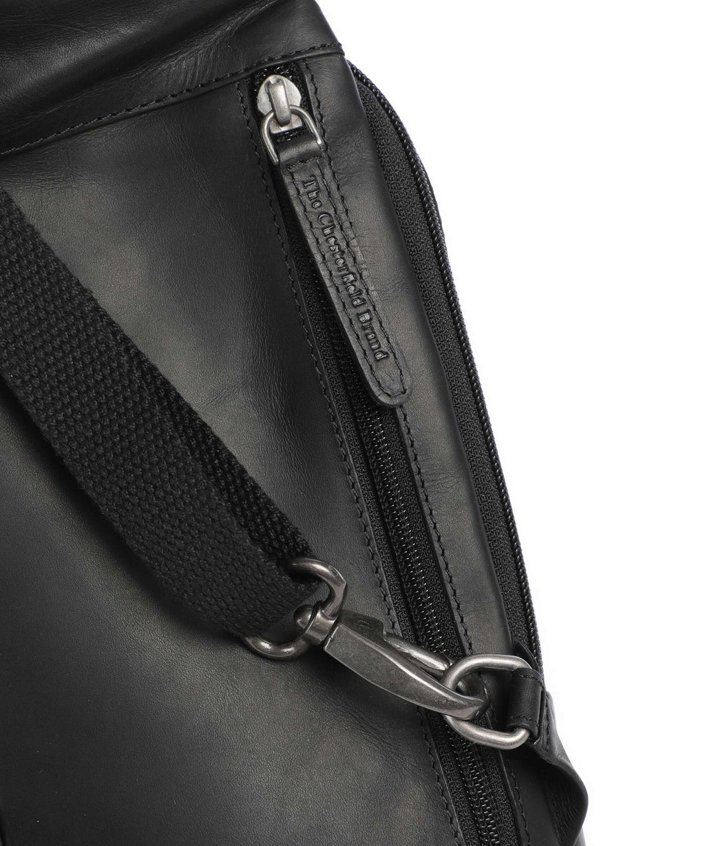 The Chesterfield Brand Wax Pull Up Cow Riga Sling bag black