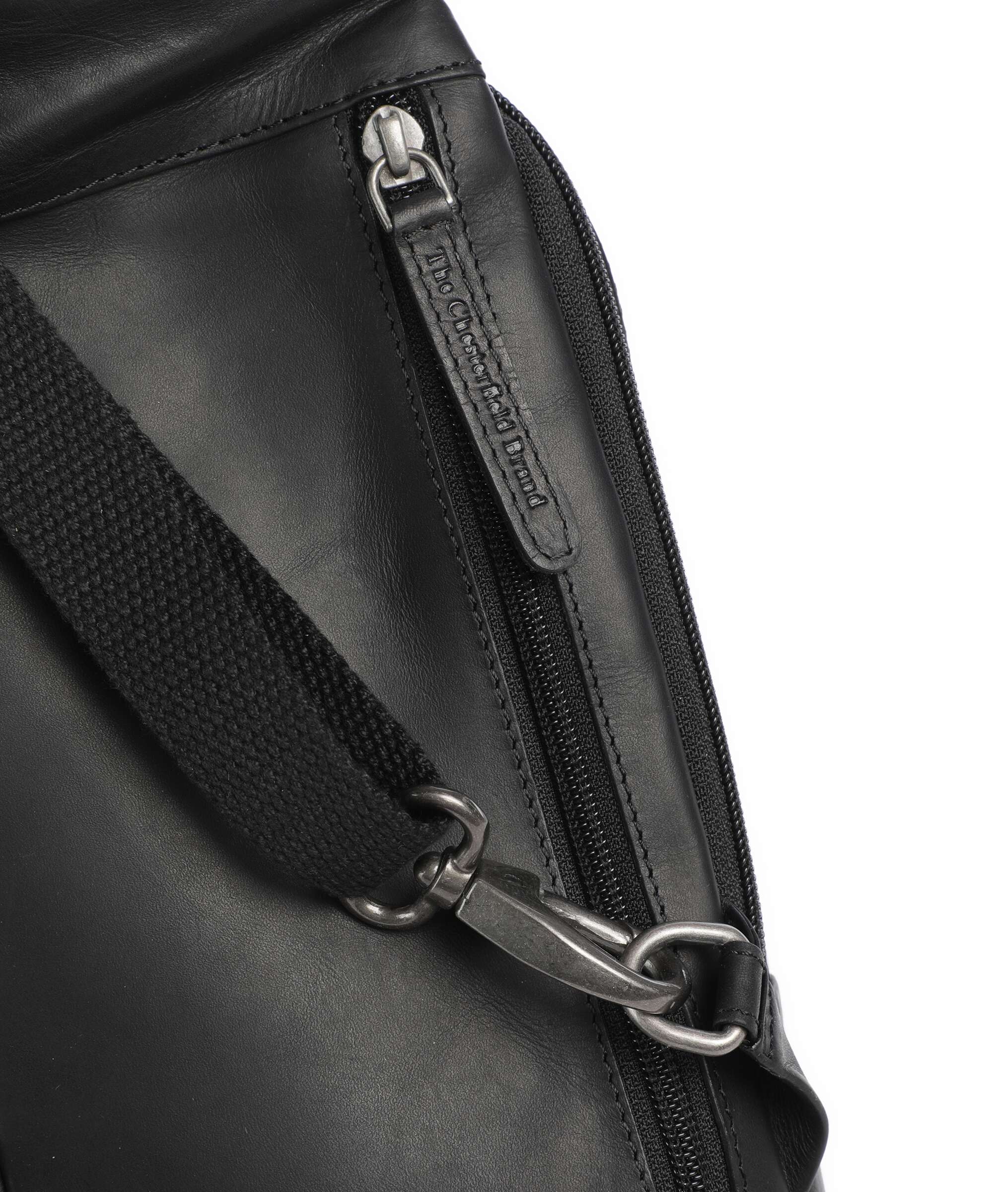 The Chesterfield Brand Wax Pull Up Cow Riga Sling bag black