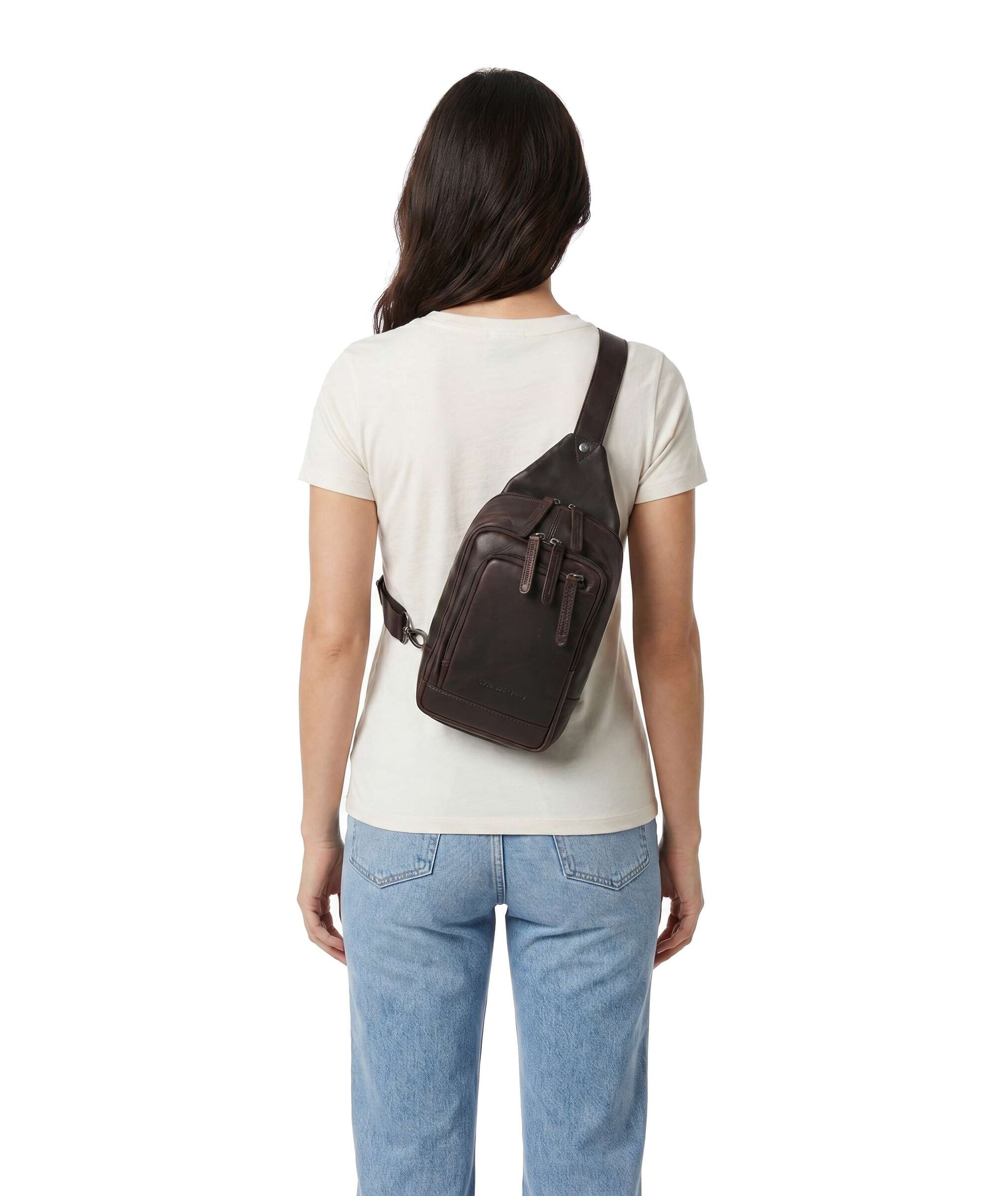 The Chesterfield Brand Wax Pull Up Cow Riga Sling bag brown