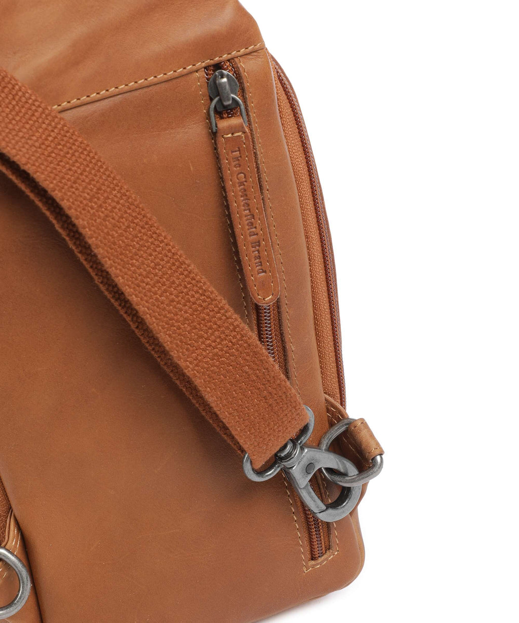 The Chesterfield Brand Wax Pull Up Cow Riga Sling bag cognac