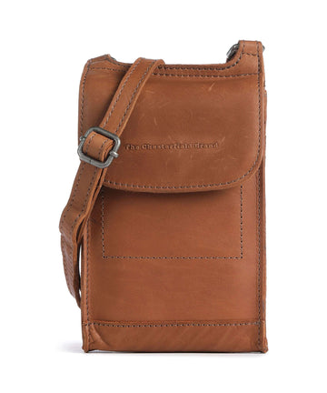 The Chesterfield Brand Cow Wax Pull Up Nebra Handytasche cognac