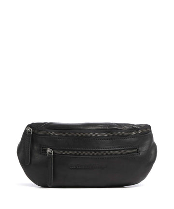 The Chesterfield Brand Washed Waxed Cow Severo Marsupio black