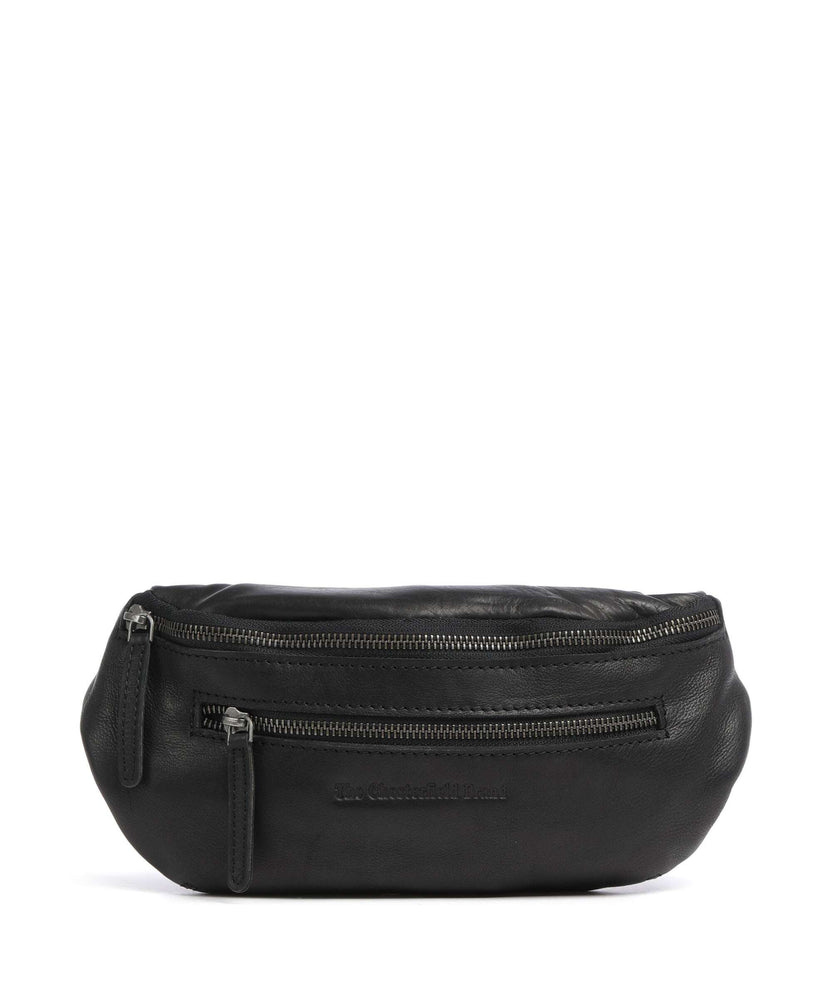 The Chesterfield Brand Washed Waxed Cow Severo Fanny pack black