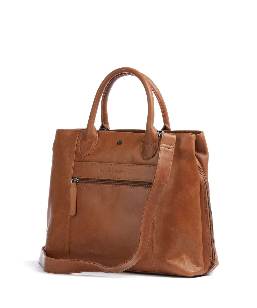 The Chesterfield Brand Cow Wax Pull Up Passau Handbag cognac