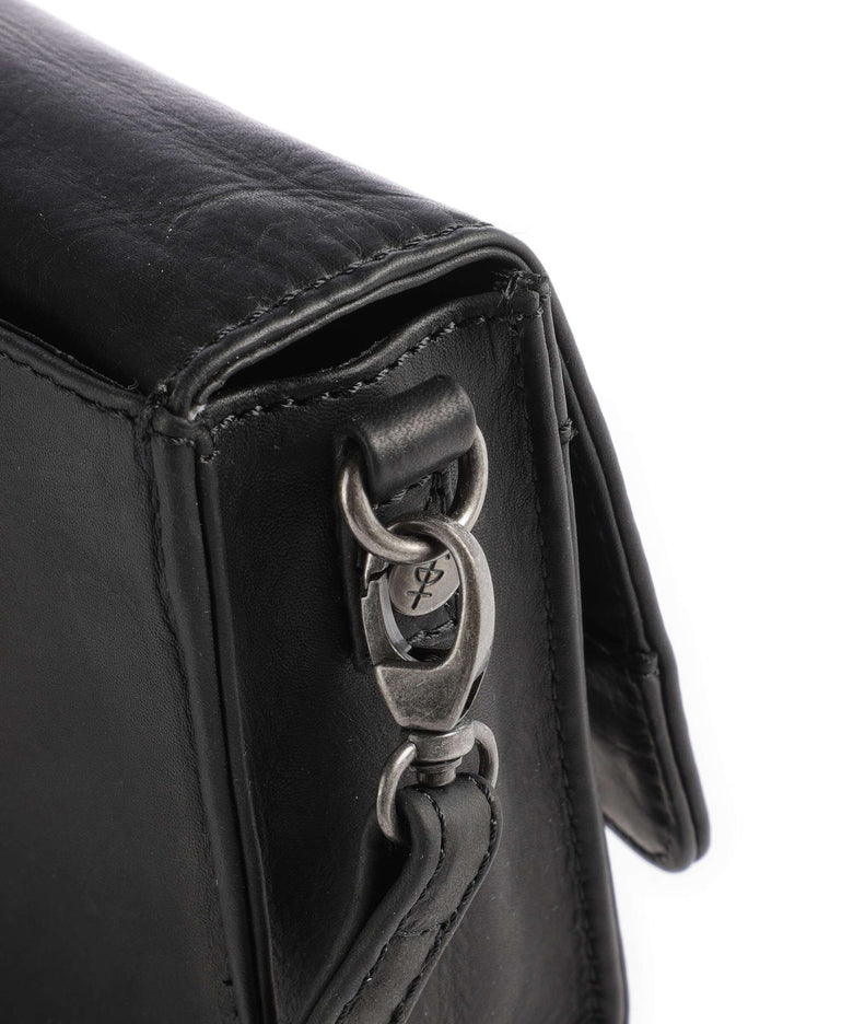 The Chesterfield Brand Cow Wax Pull Up Upsala Crossbody bag black