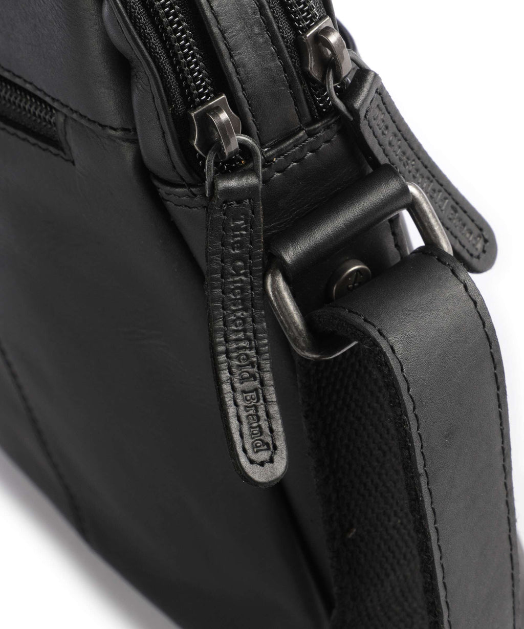 The Chesterfield Brand Cow Wax Pull Up Arnhem Crossbody bag black