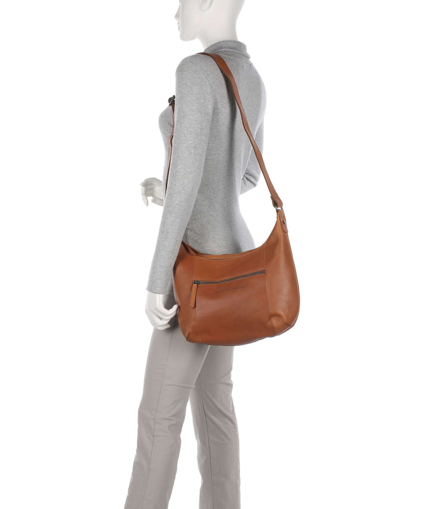 The Chesterfield Brand Cow Wax Pull Up Arlette Hobo bag cognac