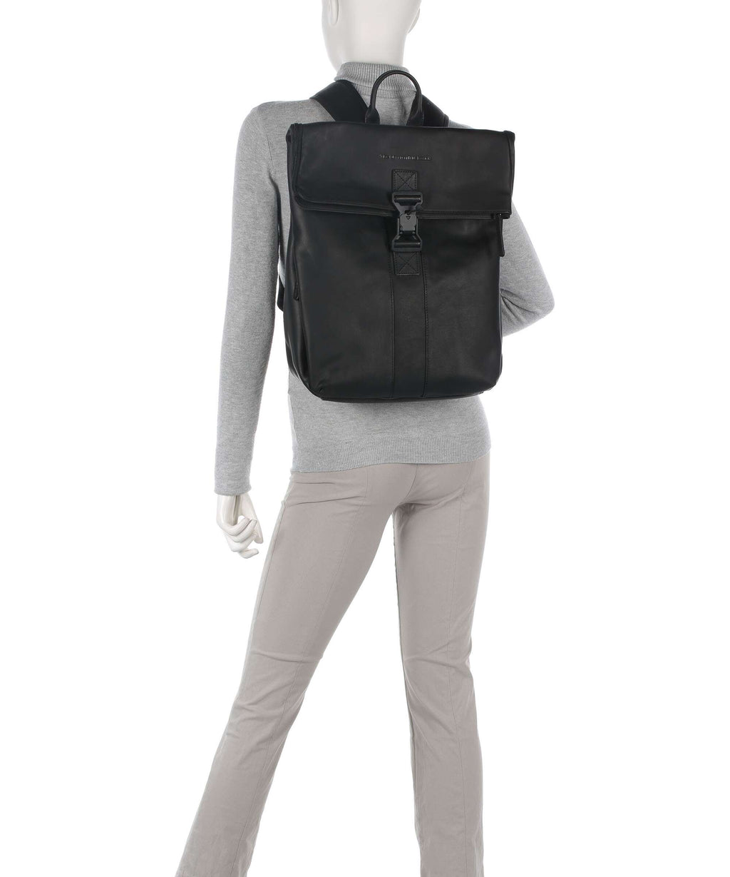 The Chesterfield Brand Wax Pull Up Cow Savona Backpack black