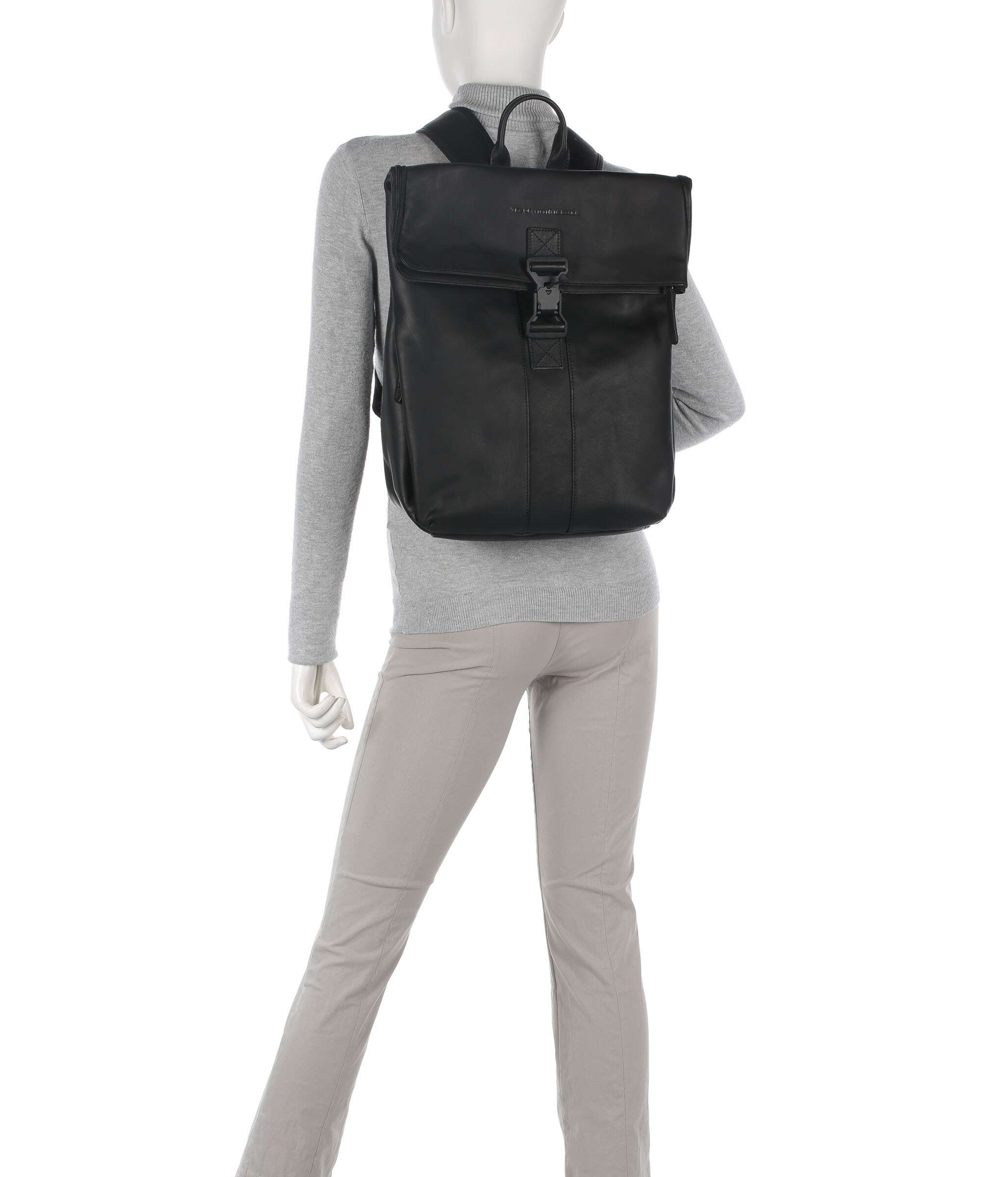 The Chesterfield Brand Wax Pull Up Cow Savona Backpack black