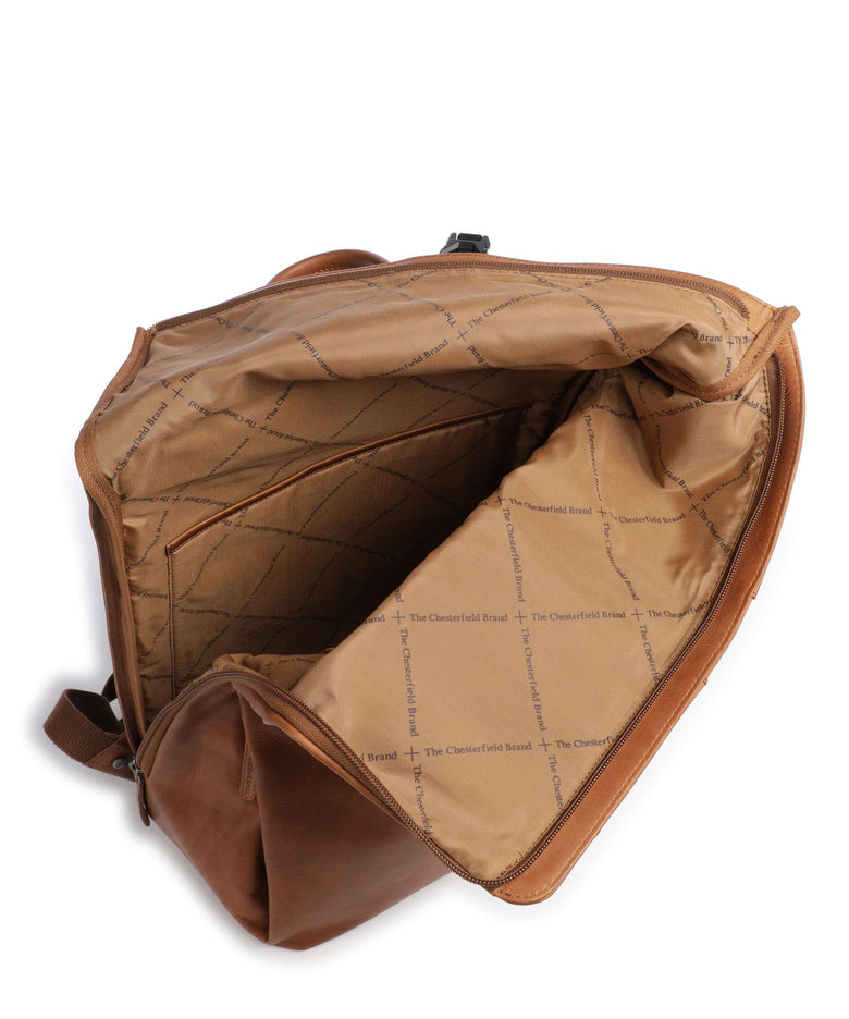 The Chesterfield Brand Cow Wax Pull Up Savona Backpack cognac