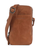 The Chesterfield Brand Cow Wax Pull Up Alesund Borsetta porta cellulare cognac