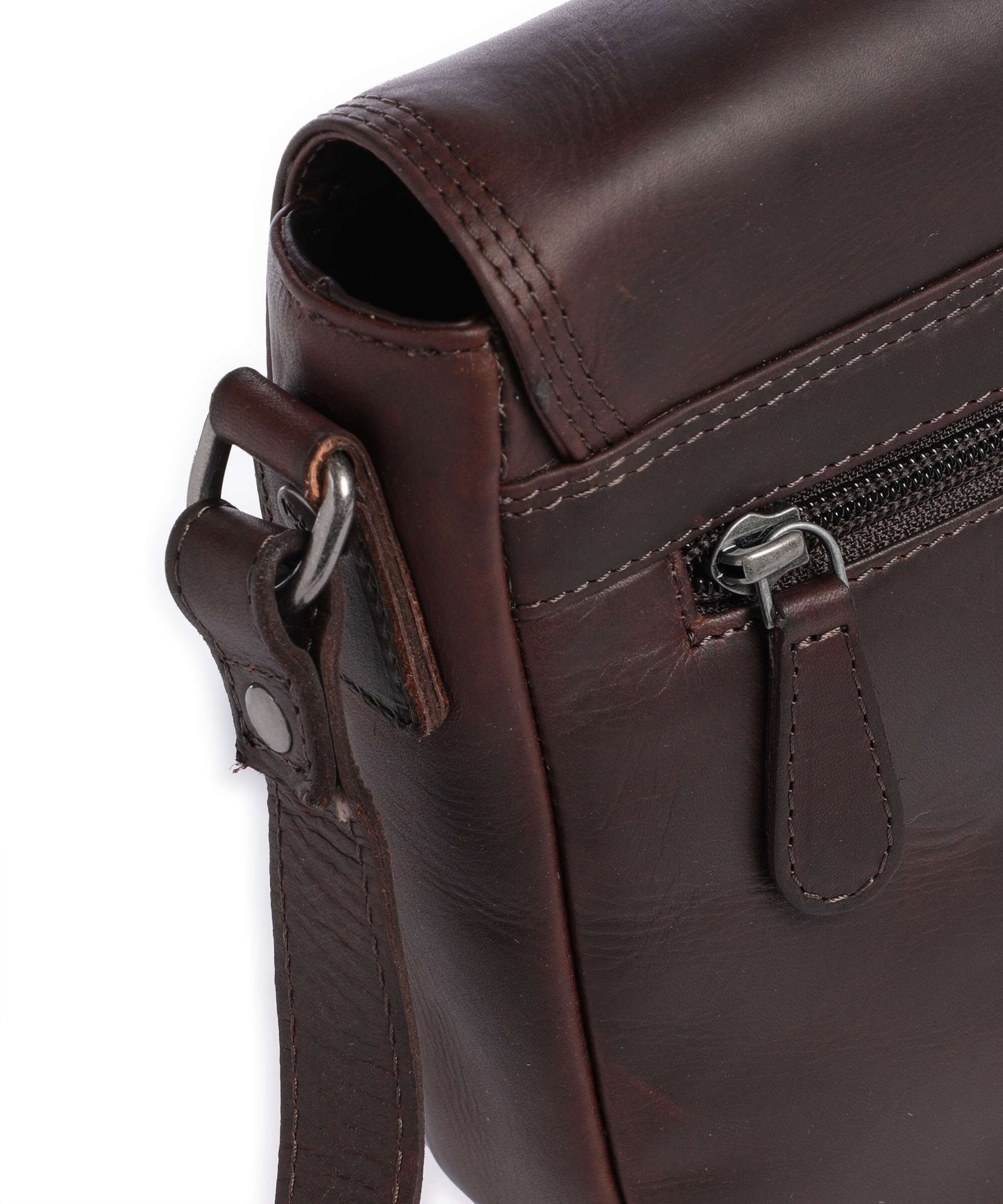 The Chesterfield Brand Cow Wax Pull Up Lucian Crossbody bag brown