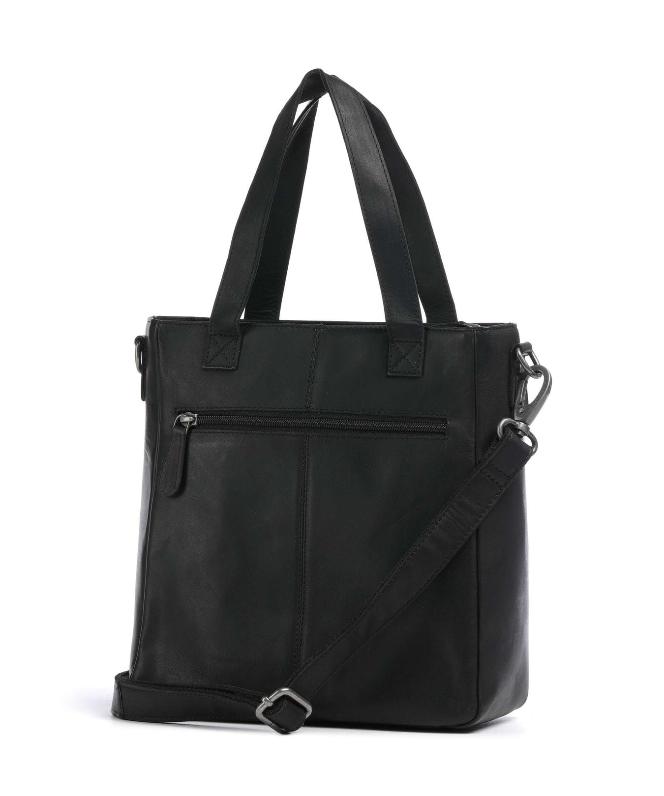 The Chesterfield Brand Cow Wax Pull Up Lingfield Handbag black