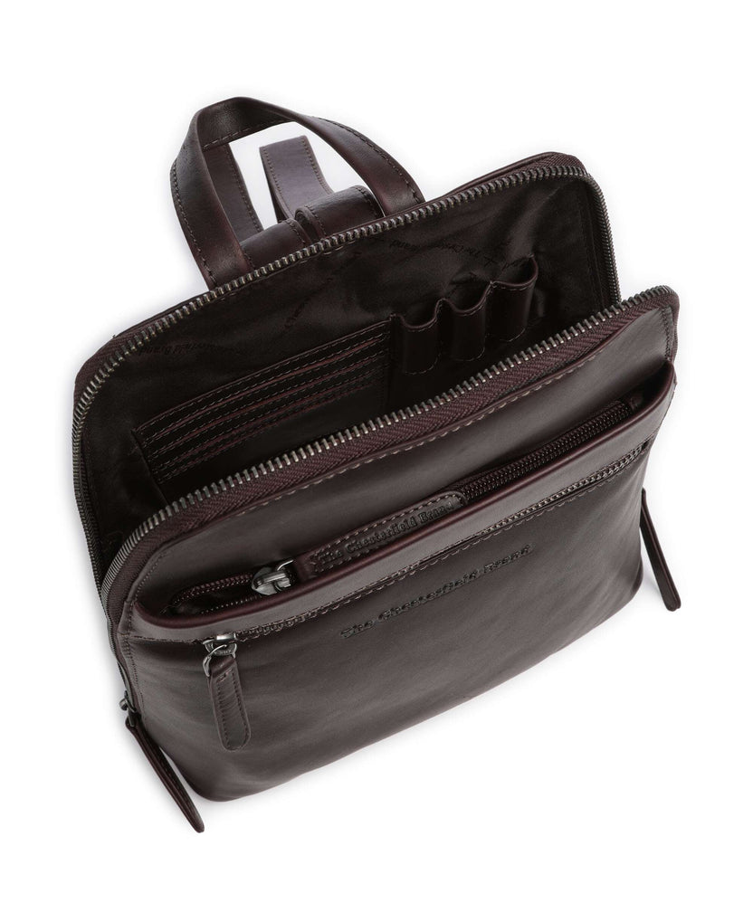 The Chesterfield Brand Cow Wax Pull Up Linford Backpack brown