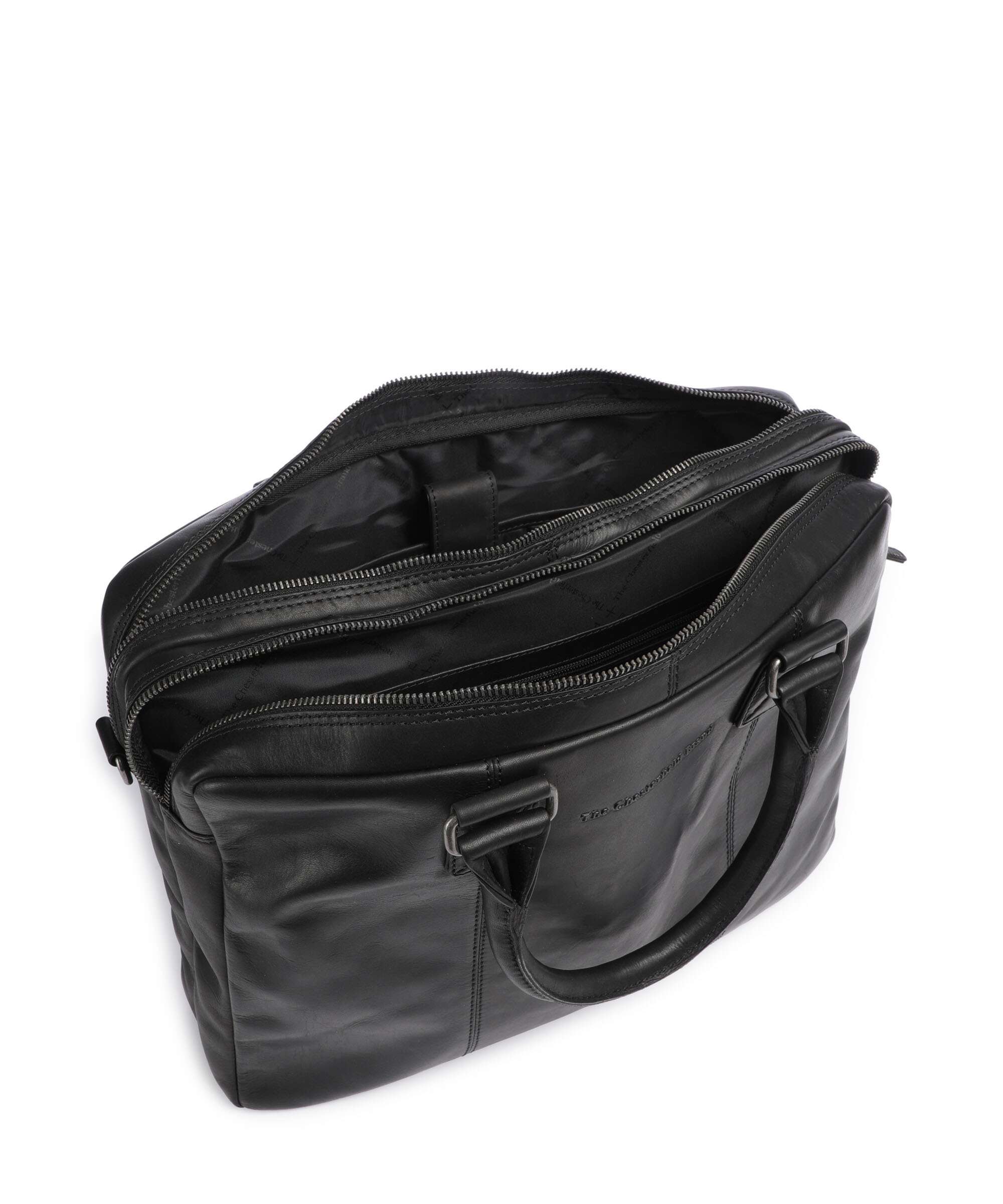 The Chesterfield Brand Wax Pull Up Cow Fabian Briefcase black