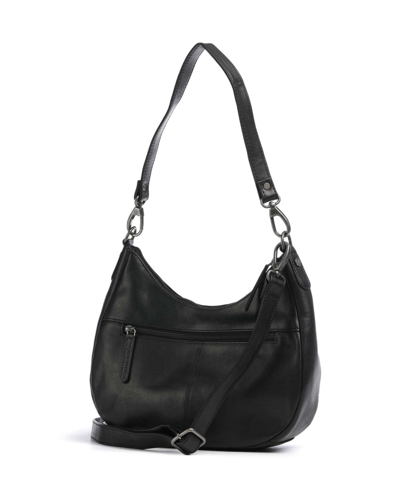 The Chesterfield Brand Cow Wax Pull Up Alexandria Shoulder bag black