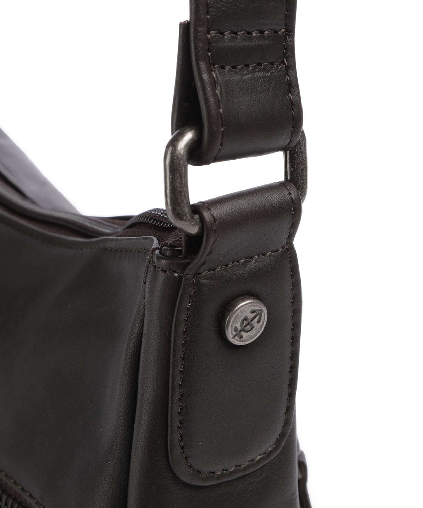 The Chesterfield Brand Cow Wax Pull Up Loraine Crossbody bag brown