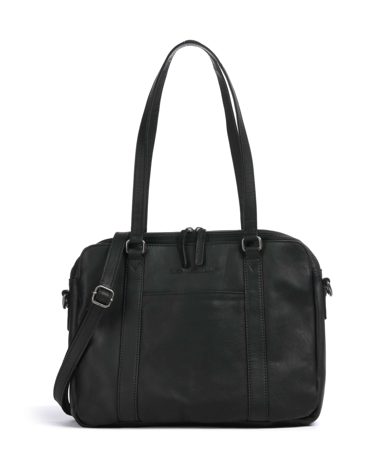 The Chesterfield Brand Cow Wax Pull Up Pretoria Shoulder bag black