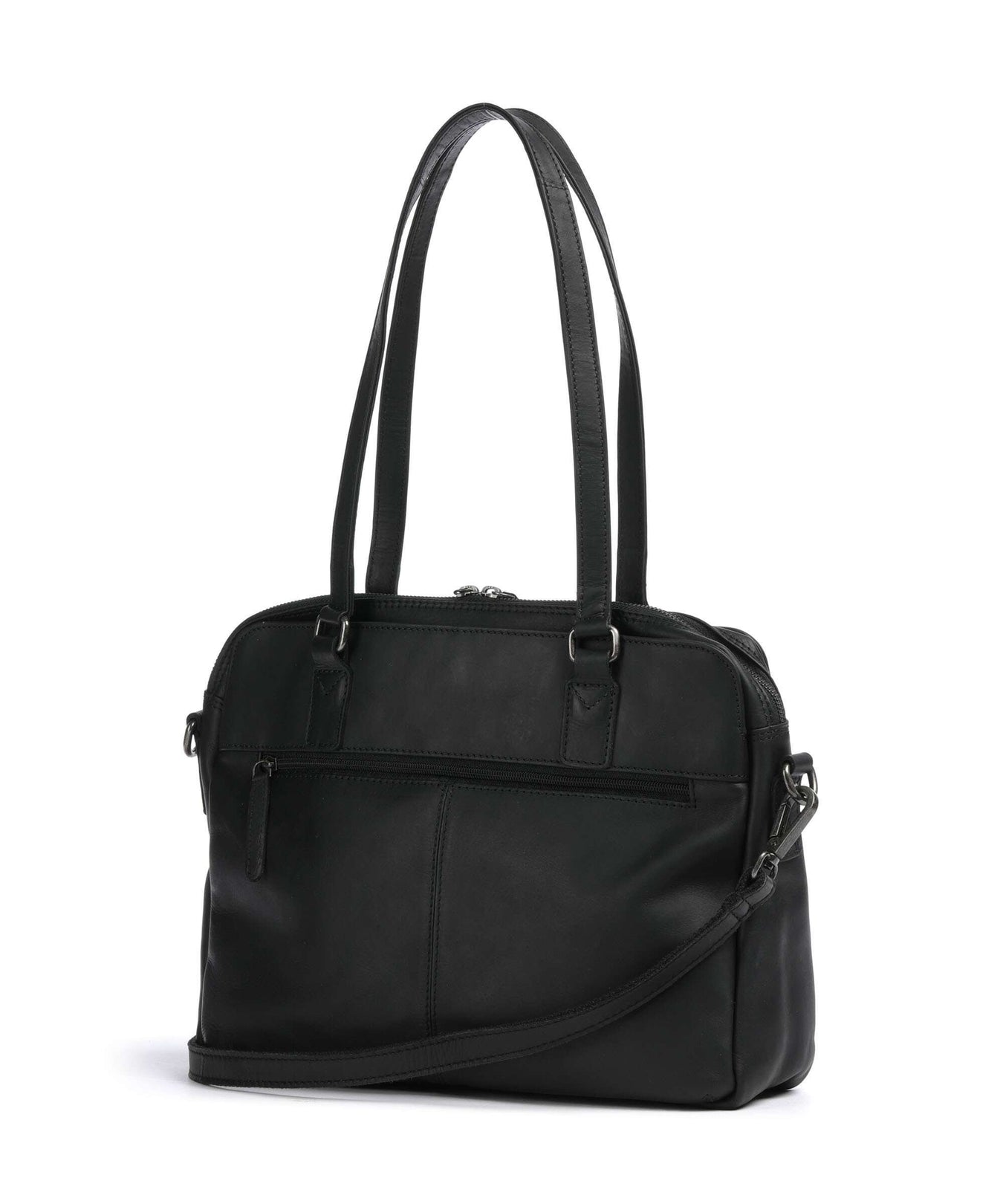 The Chesterfield Brand Cow Wax Pull Up Pretoria Shoulder bag black