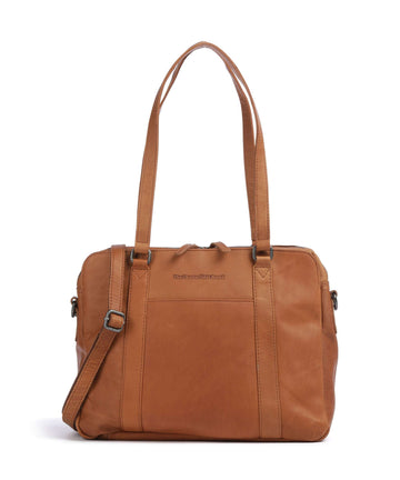 The Chesterfield Brand Cow Wax Pull Up Pretoria Borsa a spalla cognac