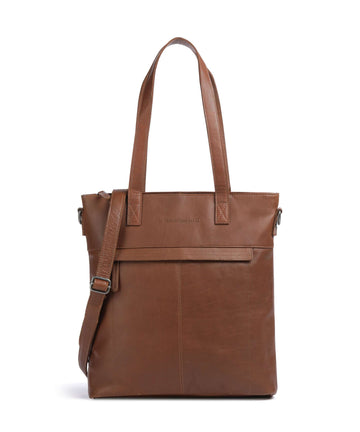 The Chesterfield Brand Cow Wax Pull Up Nunavik Borsa shopper cognac