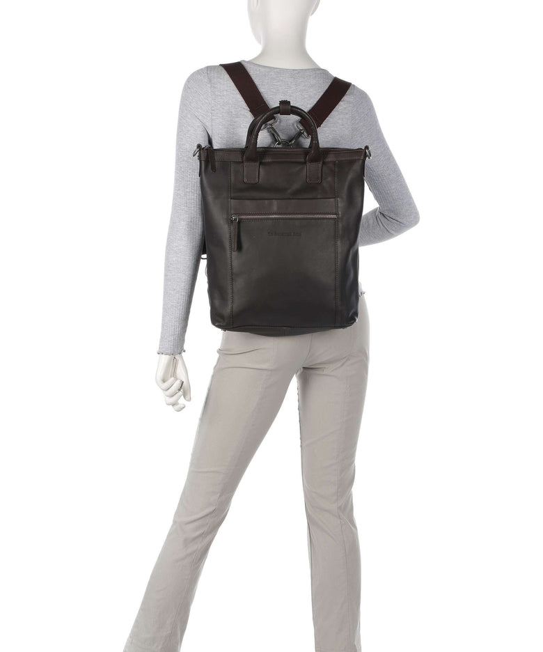 The Chesterfield Brand Cow Wax Pull Up Luisa Backpack bag brown