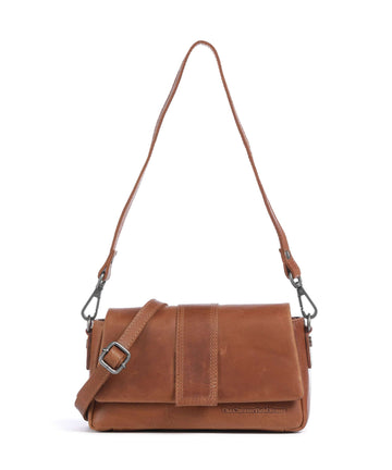 The Chesterfield Brand Wax Pull Up Cow Clifden Schultertasche cognac