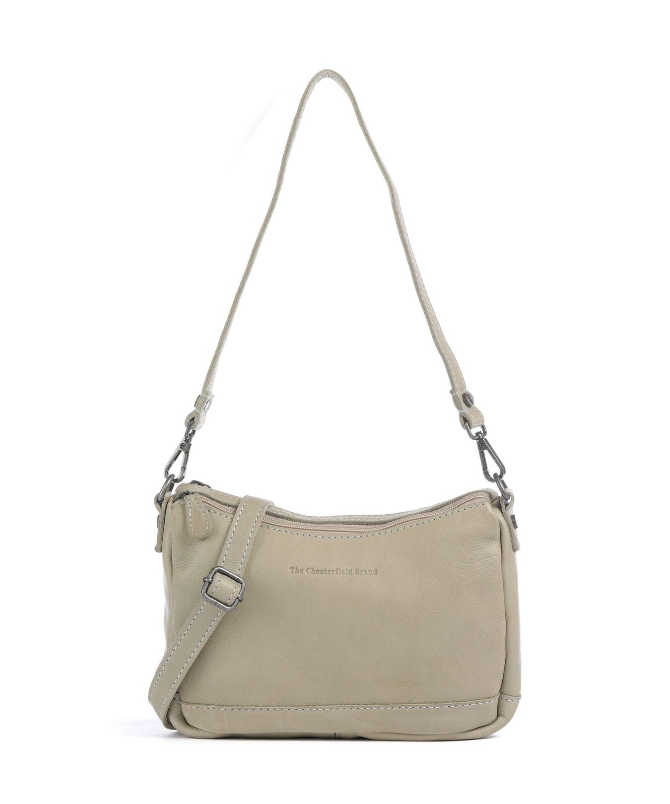 The Chesterfield Brand Washed Waxed Cow Irving Shoulder bag ocean blue